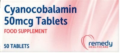 Cyanocobalamin Vitamin B12 50mcg Tablets