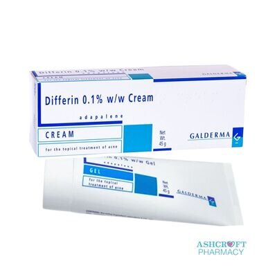 Differin 0.1% Cream/Gel | Treat Acne Buy Differin Cream Online | Ashcroft Pharmacy UK