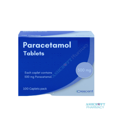 Paracetamol tablets 500mg 100 pack - Ashcroft Pharmacy UK